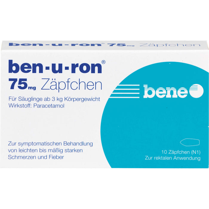 ben-u-ron 75 mg Zäpfchen, 10 St. Zäpfchen