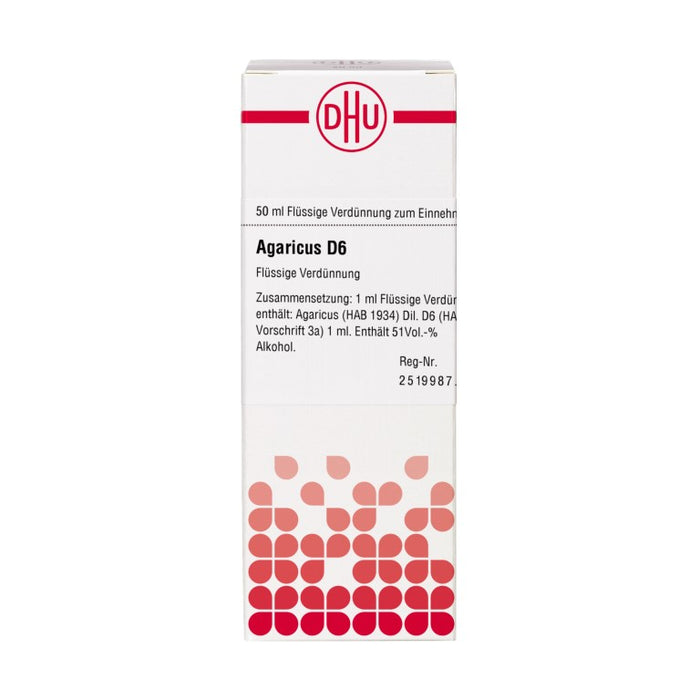 DHU Agaricus D6 Dilution, 50 ml Lösung