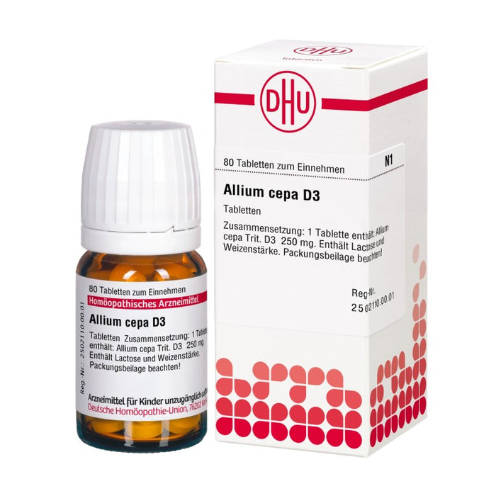 DHU Allium cepa D3 Tabletten, 80 St. Tabletten