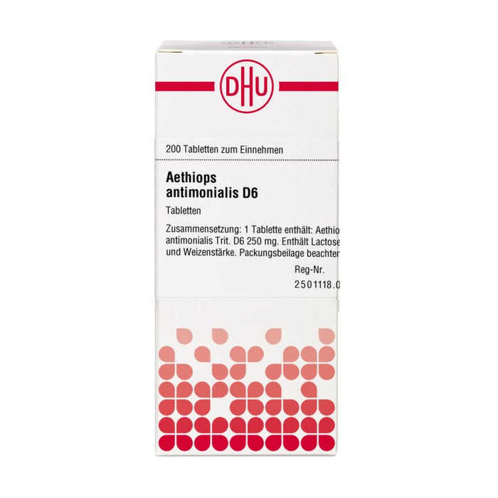 DHU Aethiops antimonialis D6 Tabletten, 200 St. Tabletten