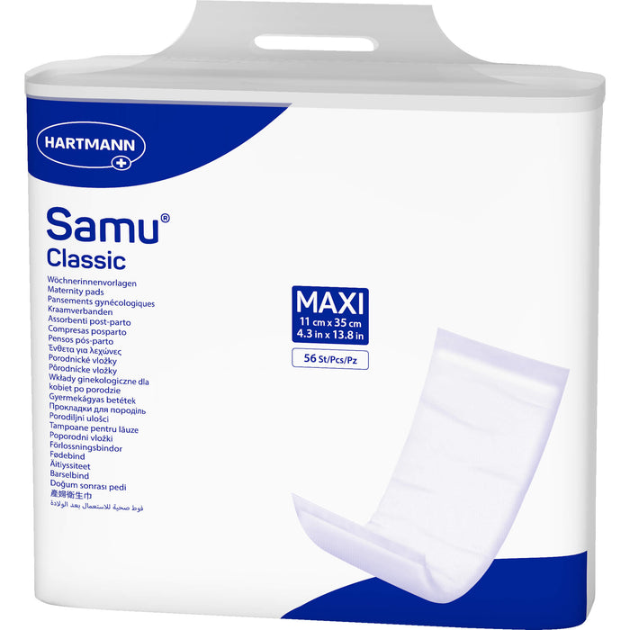 HARTMANN Samu Wöchnerinnenvorlagen Classic maxi 11 x 35 cm, 56 St. Vorlagen