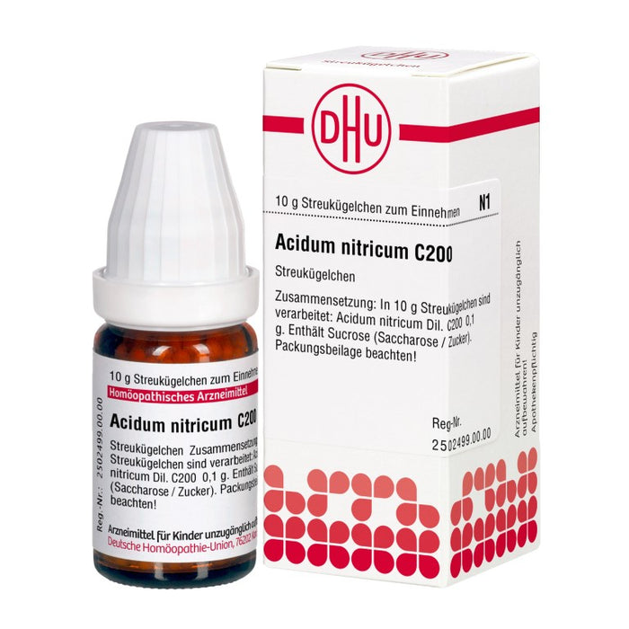 DHU Acidum nitricum C200 Streukügelchen, 10 g Globuli