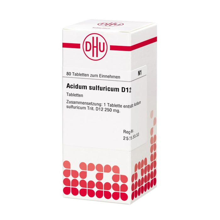 DHU Acidum sulfuricum D12 Tabletten, 80 St. Tabletten