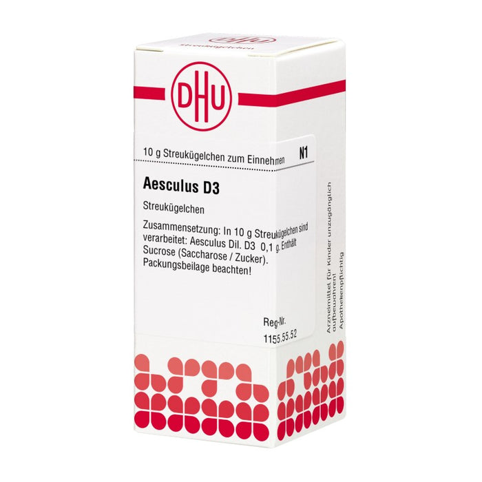 DHU Aesculus D 3 Streukügelchen, 10 g Globuli