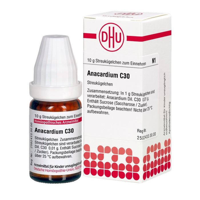 DHU Anacardium C30 Streukügelchen, 10 g Globuli