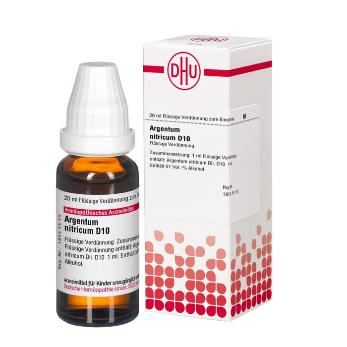 DHU Argentum nitricum D10 Dilution, 20 ml Lösung