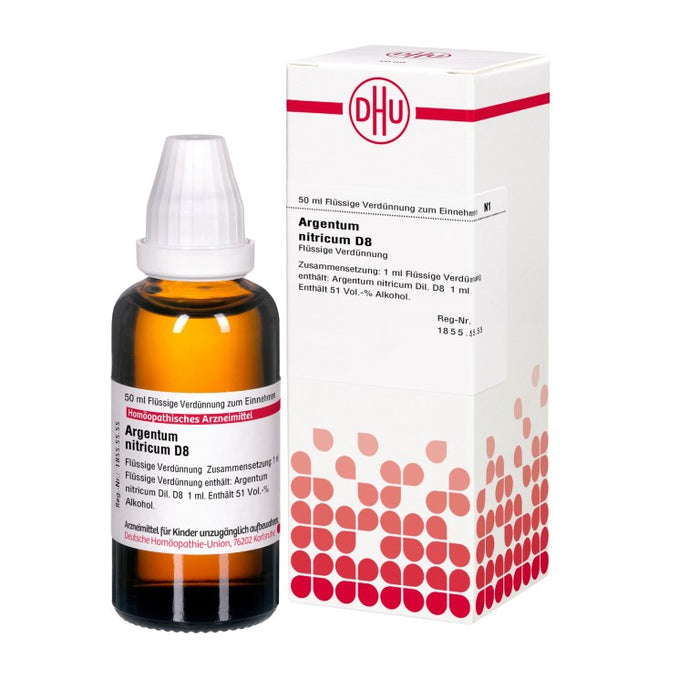 DHU Argentum nitricum D8 Dilution, 50 ml Lösung