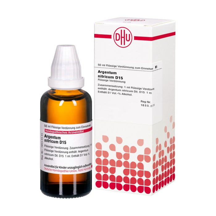 DHU Argentum nitricum D15 Dilution, 50 ml Lösung