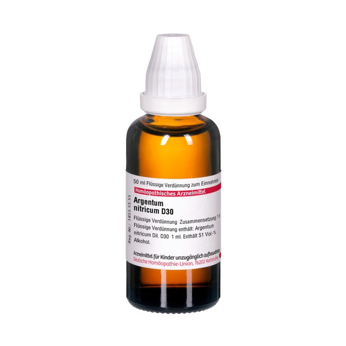 DHU Argentum nitricum D30 Dilution, 50 ml Lösung