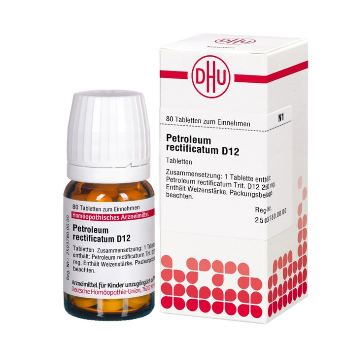 Petroleum rectificatum D12 DHU Tabletten, 80 St. Tabletten