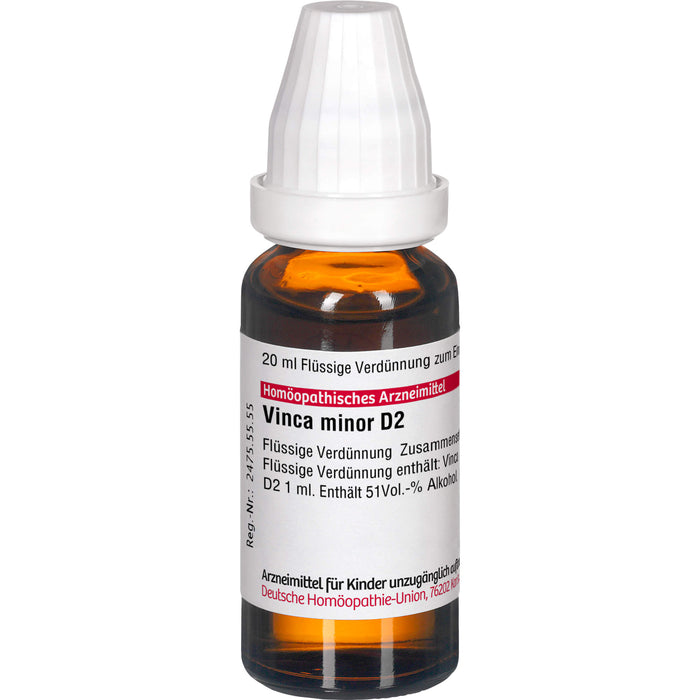 Vinca minor D2 DHU Dilution, 20 ml Lösung