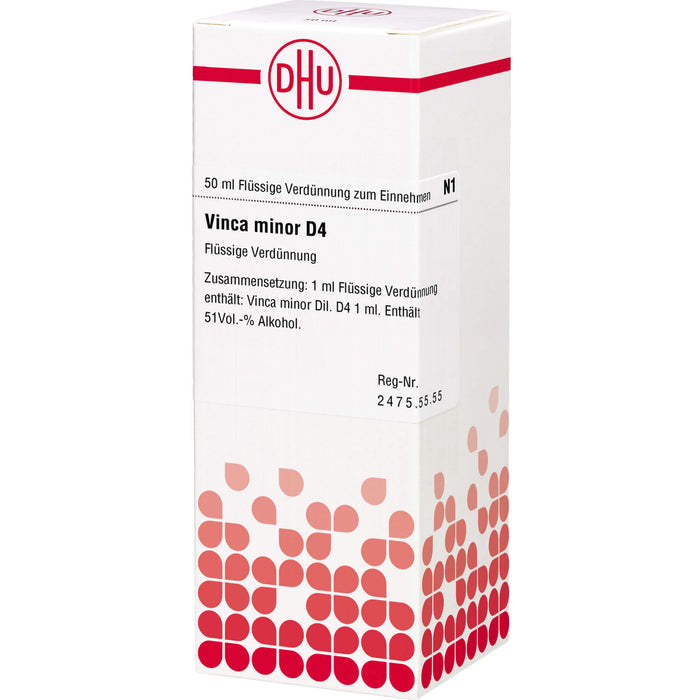 Vinca minor D4 DHU Dilution, 50 ml Lösung