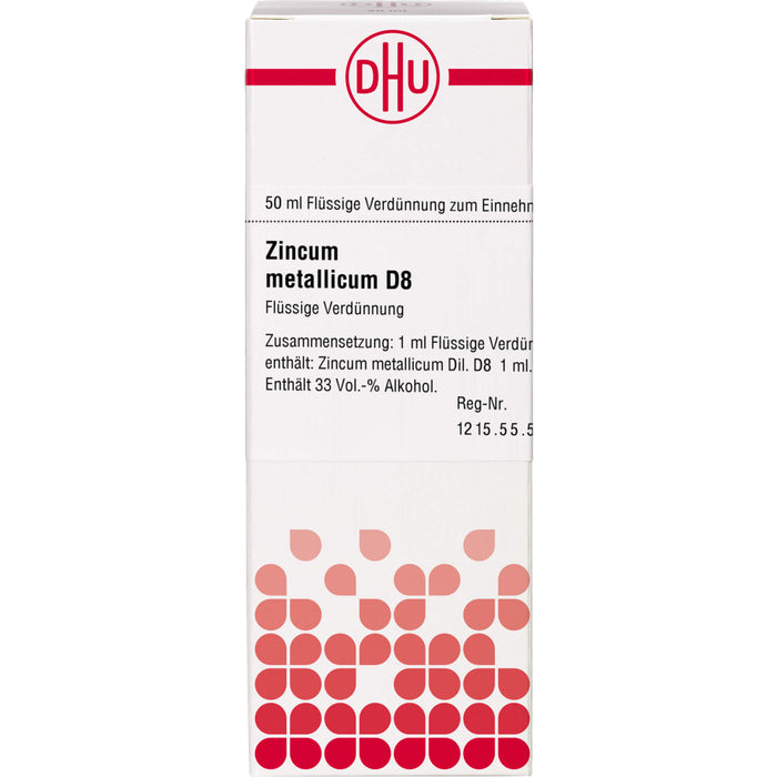 Zincum metallicum D8 DHU Dilution, 50 ml Lösung