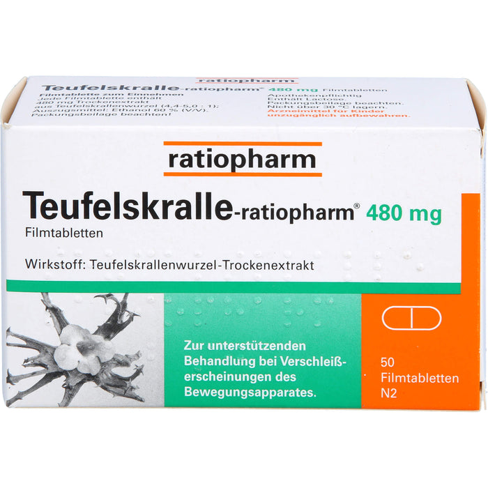 Teufelskralle-ratiopharm 480 mg Filmtabletten, 50 St. Tabletten