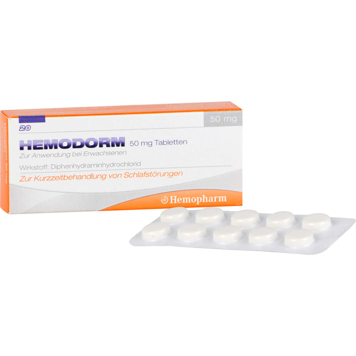 HEMODORM 50 mg Tabletten bei Schlafstörungen, 20 St. Tabletten