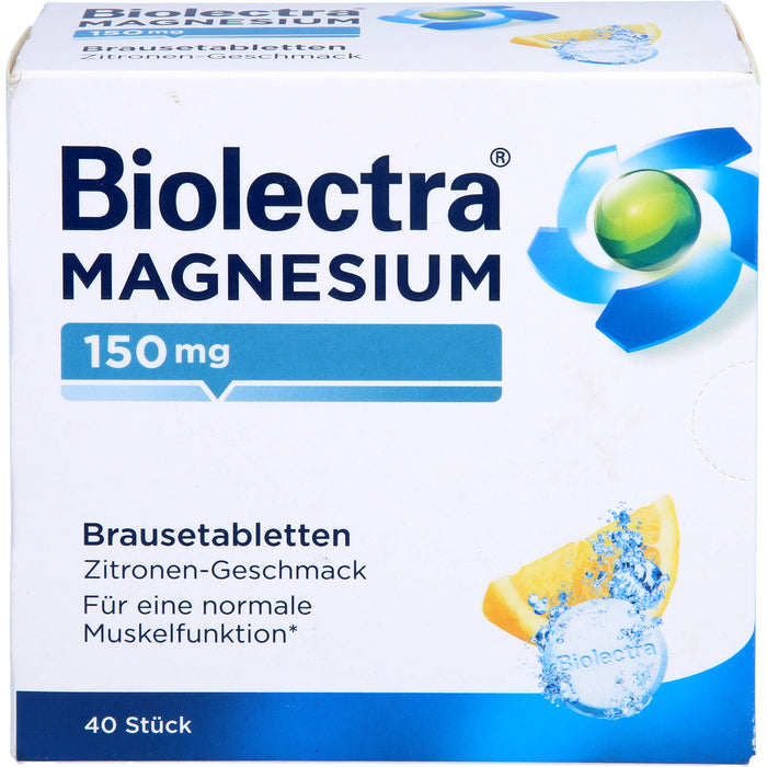 Biolectra Magnesium 150 mg Brausetabletten Zitronengeschmack, 40 St. Tabletten