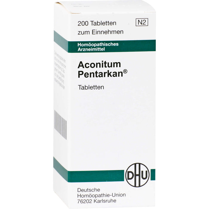 DHU Aconitum Pentarkan Tabletten bei akuten, fieberhaften Infekten der Atemwege, 200 St. Tabletten
