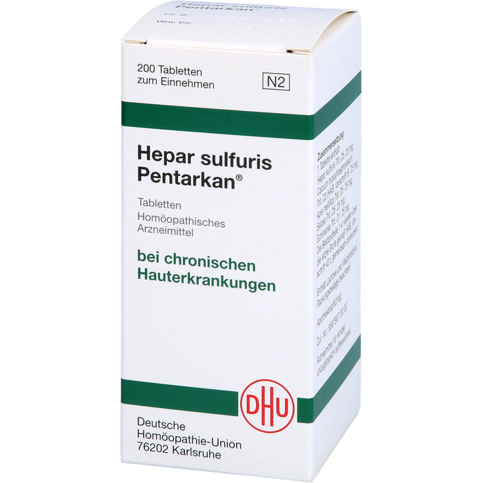 DHU Hepar sulfuris Pentarkan Tabletten bei chronischen Hauterkrankungen, 200 St. Tabletten