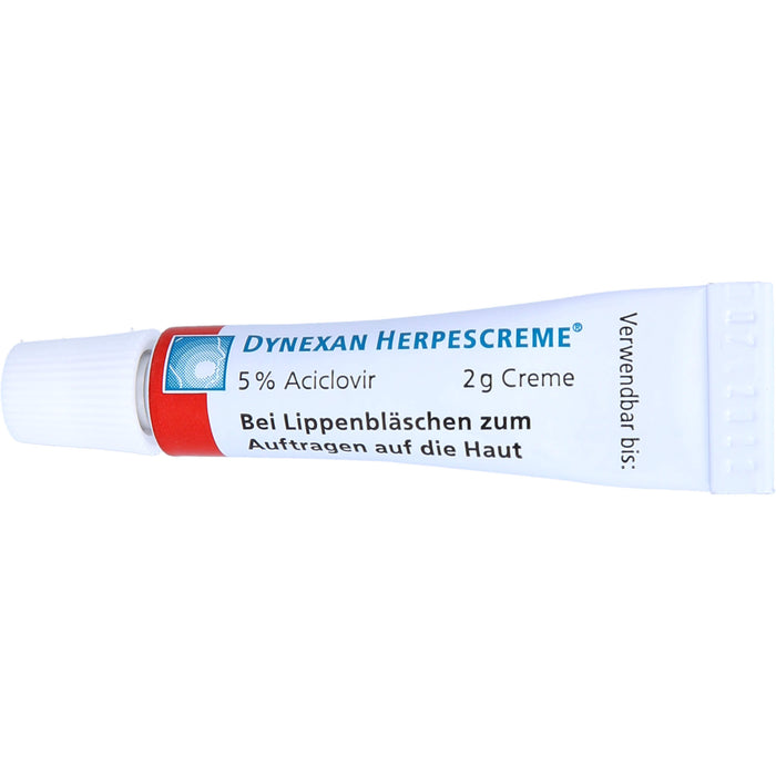 DYNEXAN Herpescreme mit 5 % Aciclovir bei Lippenbläschen, 2 g Creme