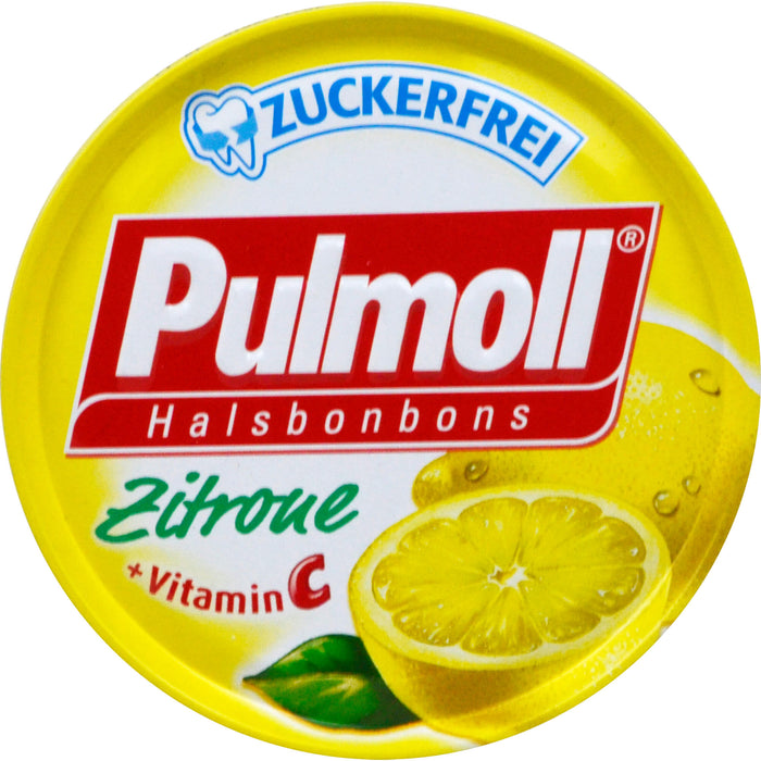 Pulmoll Halsbonbons Zitrone + Vitamin C zuckerfrei, 50 g Bonbons