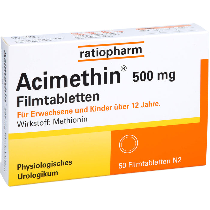 Acimethin 500 mg Filmtabletten physiologisches Urologikum, 50 St. Tabletten