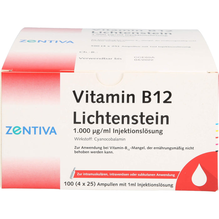 ZENTIVA Vitamin B 12 Lichtenstein Ampullen, 100 St. Ampullen