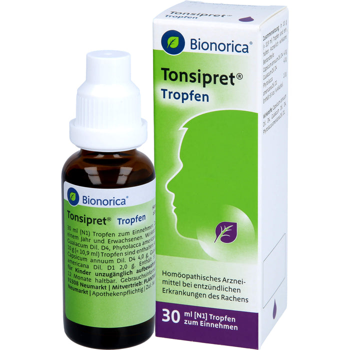 Tonsipret Tropfen bei entzündlichen Erkrankungen des Rachens, 30 ml Lösung