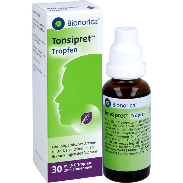 Tonsipret Tropfen bei entzündlichen Erkrankungen des Rachens, 30 ml Lösung