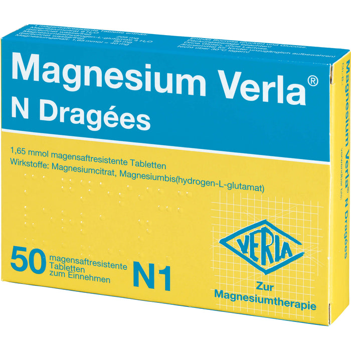 Magnesium Verla N Dragees, 50 St. Tabletten