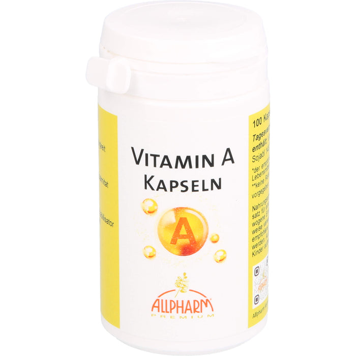 ALLPHARM Vitamin A 2500 i. E. Kapseln trägt zum normalen Sehen bei, 100 St. Kapseln