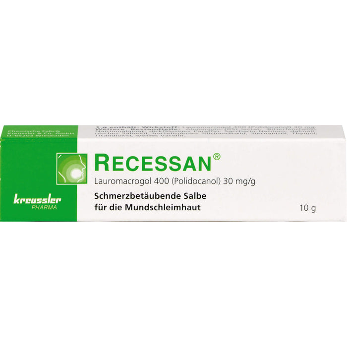 RECESSAN schmerzbetäubende Salbe, 10 g Salbe