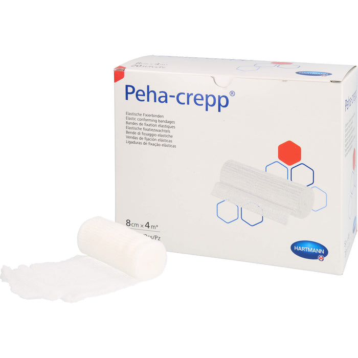 PEHA CREPP superelastische Fixierbinde 8 cm x 4 m, 20 St. Packung