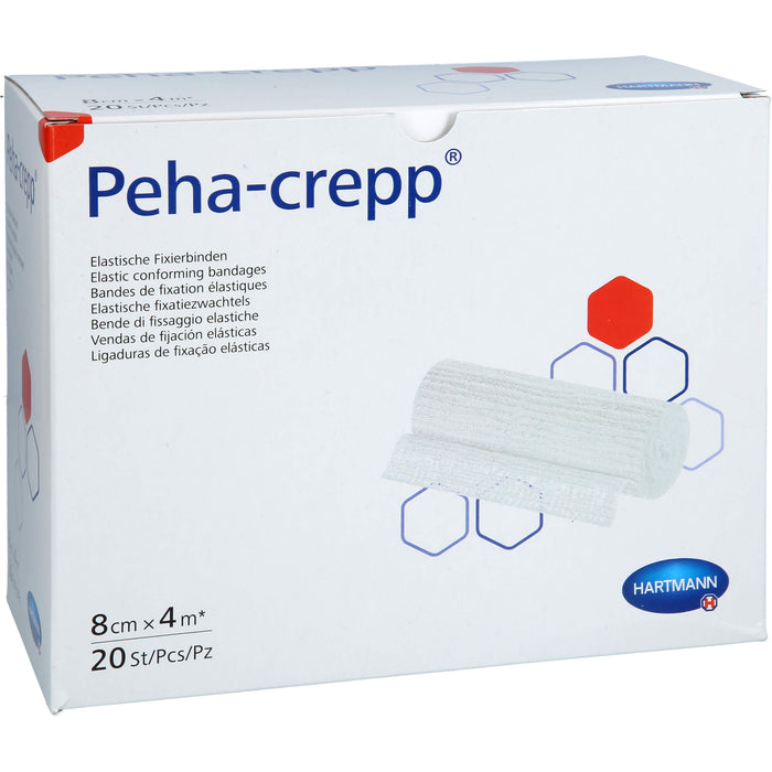 PEHA CREPP superelastische Fixierbinde 8 cm x 4 m, 20 St. Packung