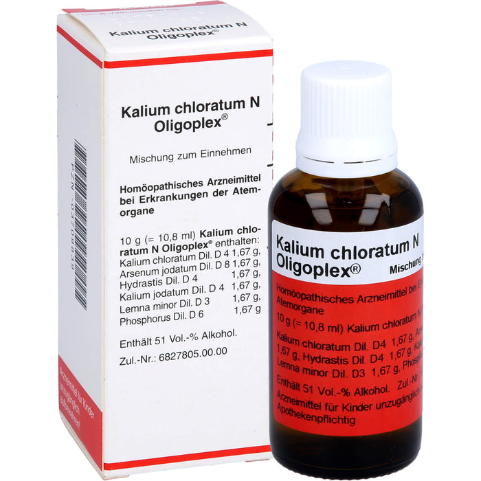 Kalium chloratum N Oligoplex Mischung bei Erkrankungen der Atemorgane, 50 ml Lösung