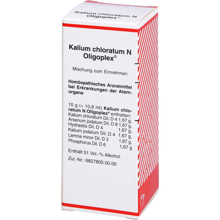 Kalium chloratum N Oligoplex Mischung bei Erkrankungen der Atemorgane, 50 ml Lösung