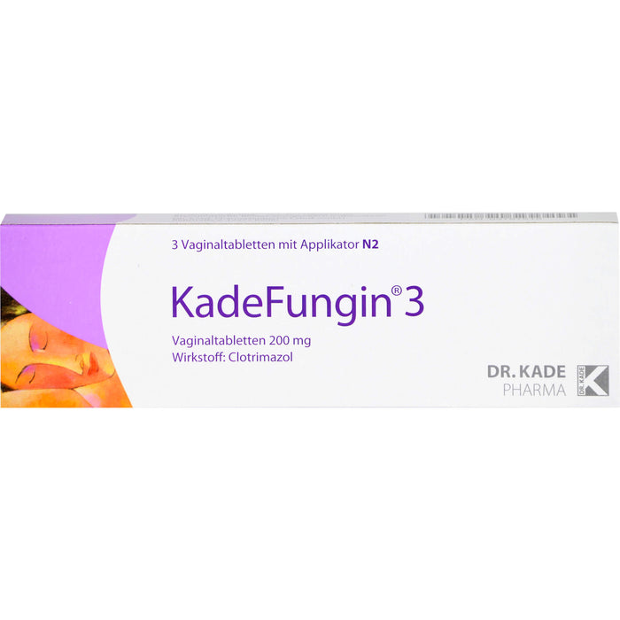 KadeFungin 3 Vaginaltabletten mit Applikator, 3 St. Tabletten