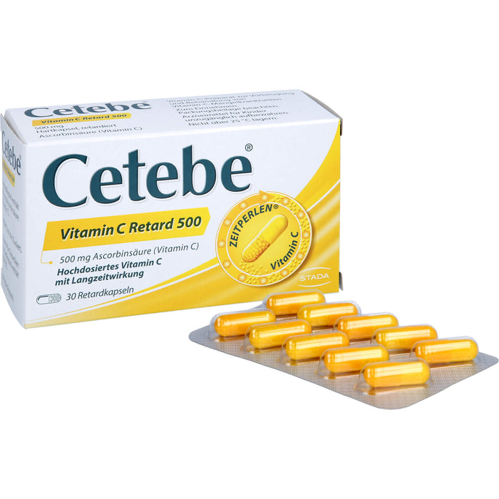 Cetebe Vitamin C Retard 500 Hartkapseln, 30 pcs. Capsules