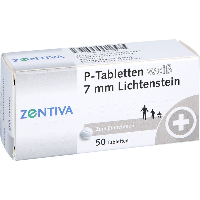 Winthrop P-Tabletten weiß 7 mm Lichtenstein, 50 St. Tabletten