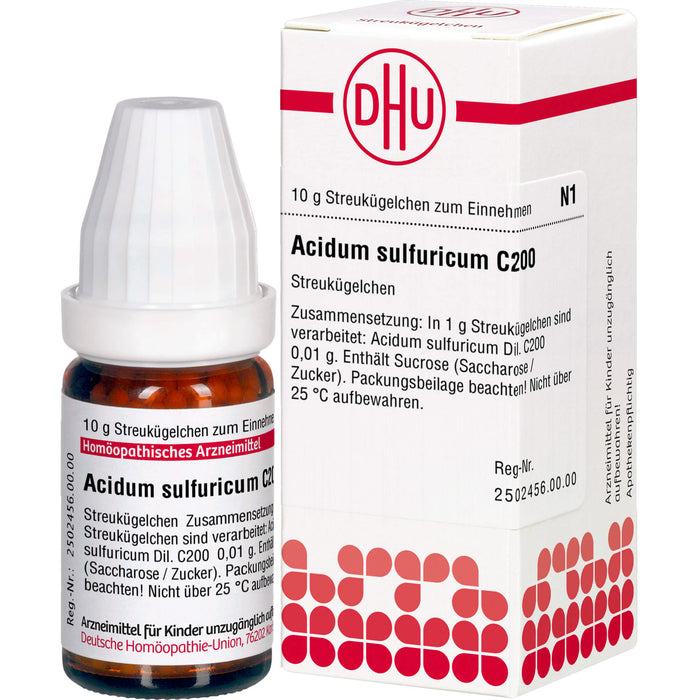 DHU Acidum sulfuricum C200 Streukügelchen, 10 g Globuli