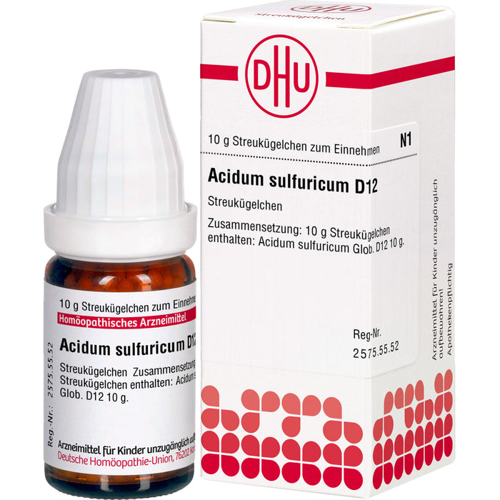 DHU Acidum sulfuricum D12 Streukügelchen, 10 g Globuli