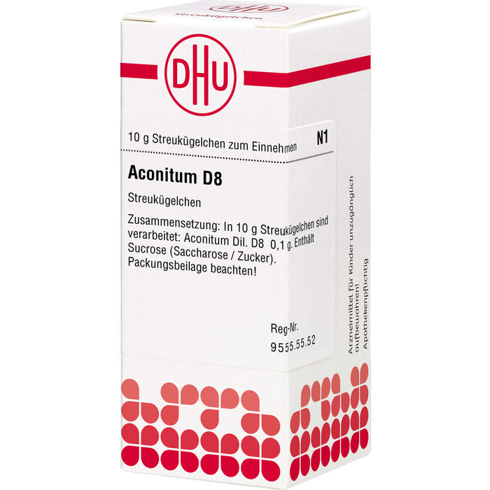 DHU Aconitum D8 Streukügelchen, 10 g Globuli