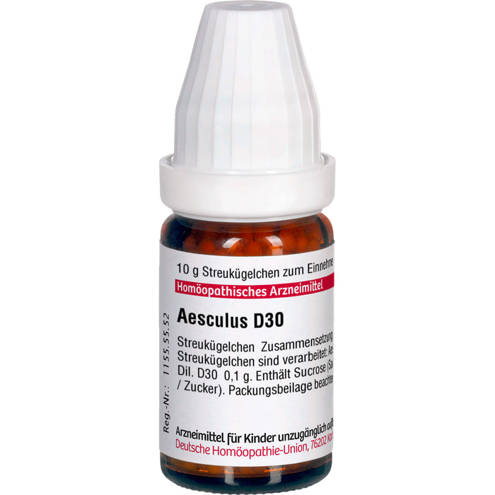 DHU Aesculus D30 Streukügelchen, 10 g Globuli