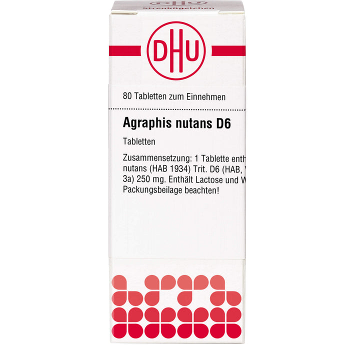 DHU Agraphis nutans D6 Tabletten, 80 St. Tabletten