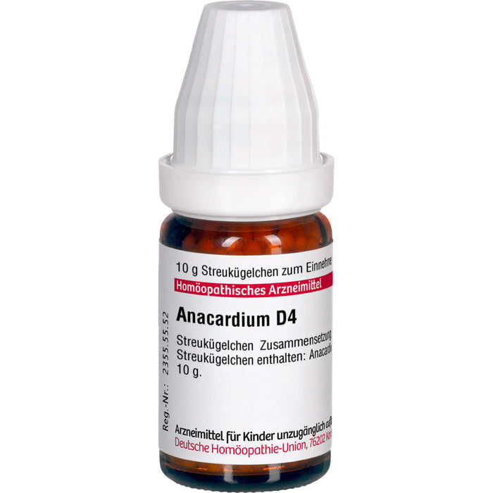 DHU Anacardium D4 Streukügelchen, 10 g Globuli