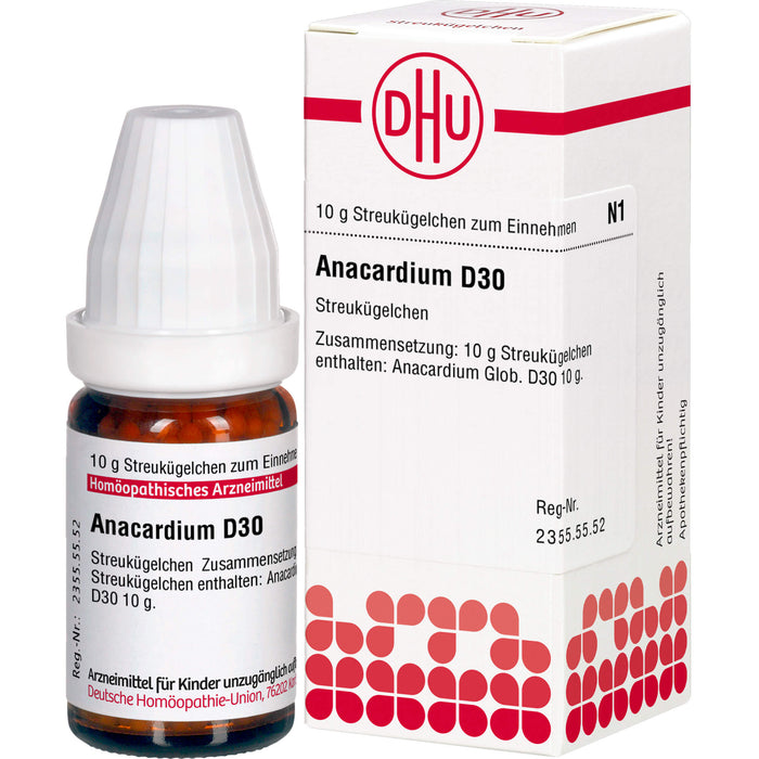 DHU Anacardium D30 Streukügelchen, 10 g Globuli