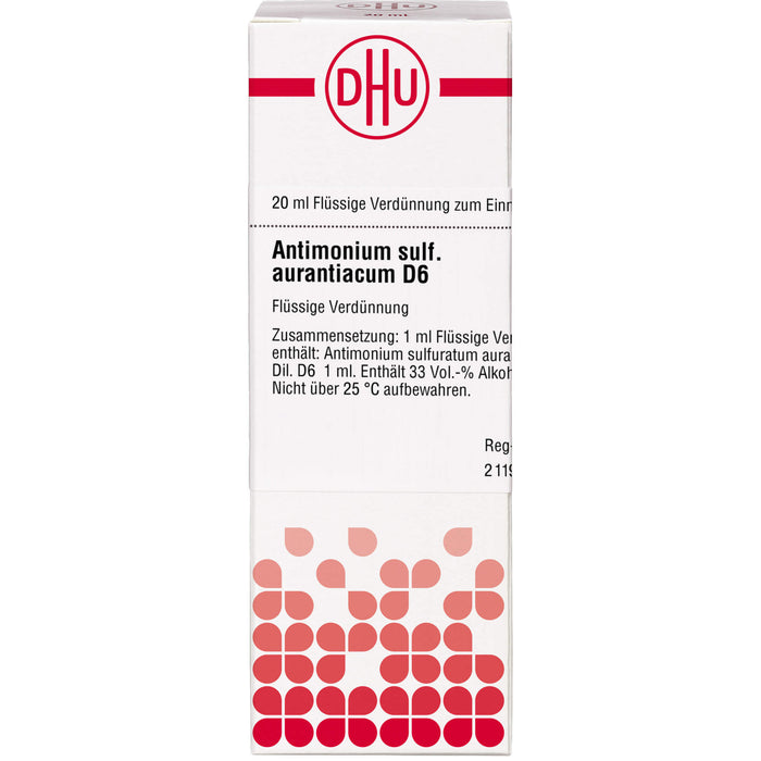 DHU Antimonium sulfuratum aurantiacum D6 Dilution, 20 ml Lösung