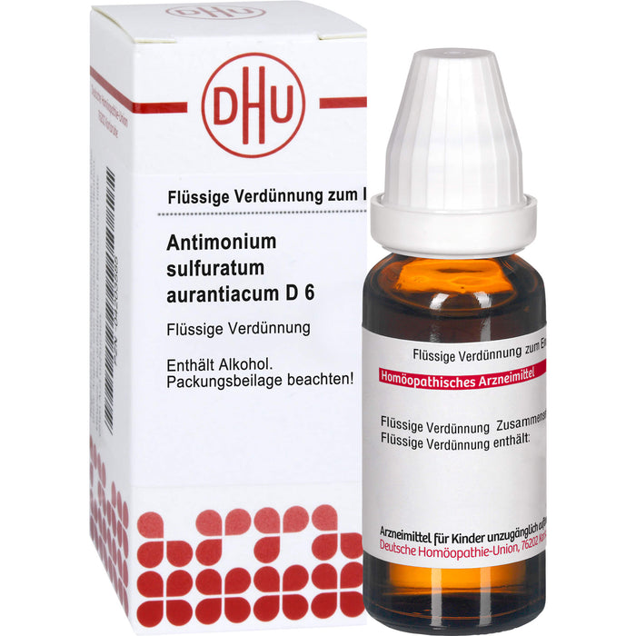 DHU Antimonium sulfuratum aurantiacum D6 Dilution, 20 ml Lösung