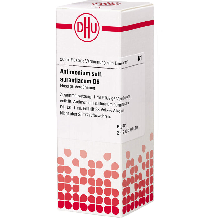DHU Antimonium sulfuratum aurantiacum D6 Dilution, 20 ml Lösung