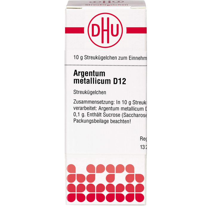 DHU Argentum metallicum D12 Streukügelchen, 10 g Globuli