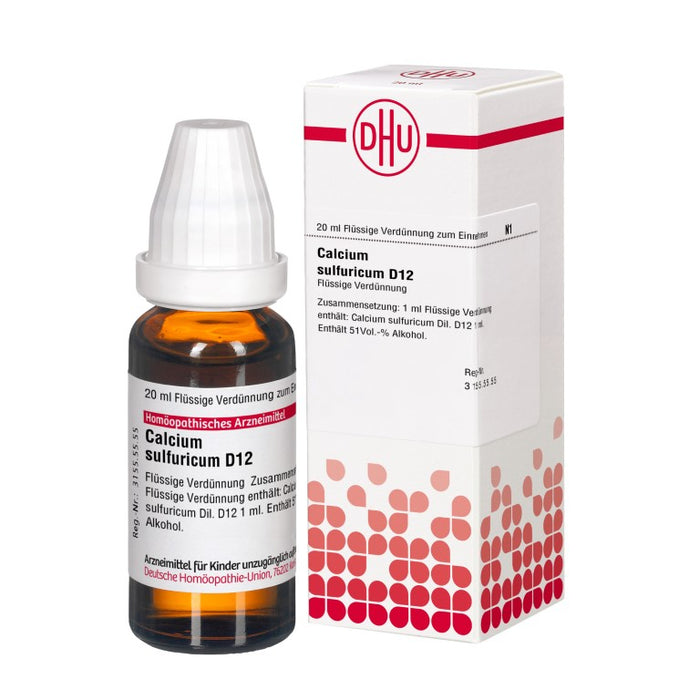 Calcium sulfuricum D12 DHU Dilution, 20 ml Lösung